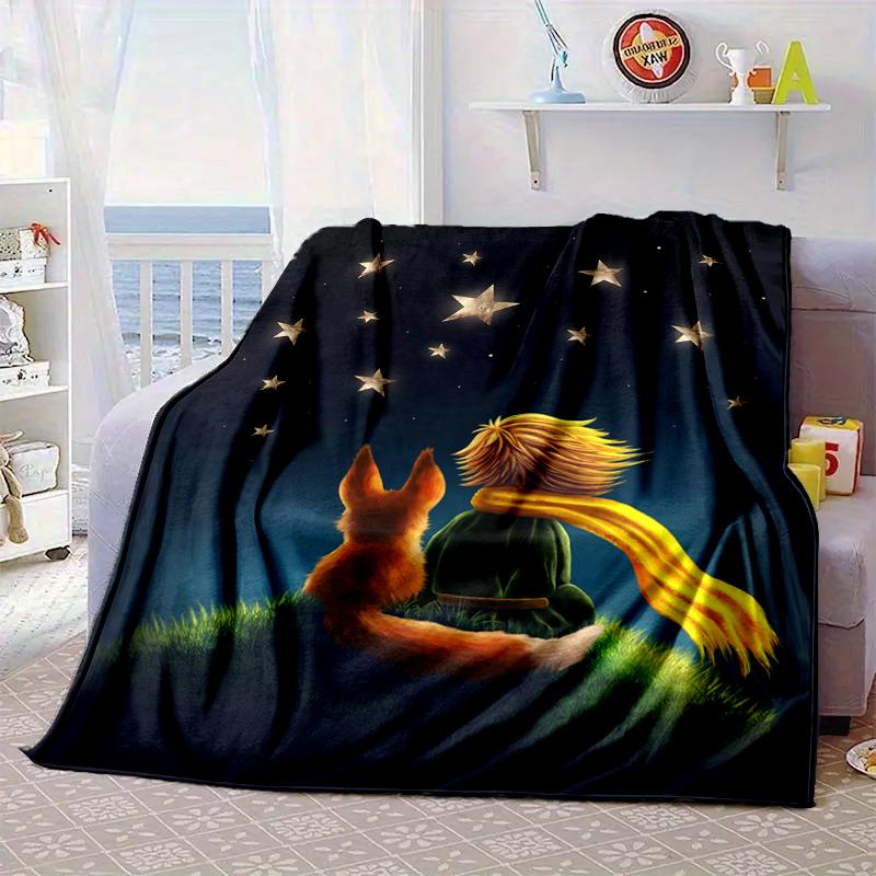 prince In The Stars Blanket Flannel Blanket for bed, sofa, Camping, Hiking, Picnic Essentials, gift for family Fan gifts