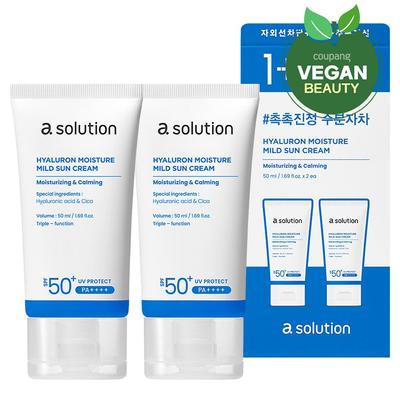 A-Solution Hyaluron Moisture Mild Sun Cream SPF50+ PA++++, 50ml, 2 Units