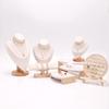 1pc Wood Jewelry Display Rack Pendant Necklace Bracelet Earrings Ring Storage Stand Holder Counter Jewellery Showcase Organizers