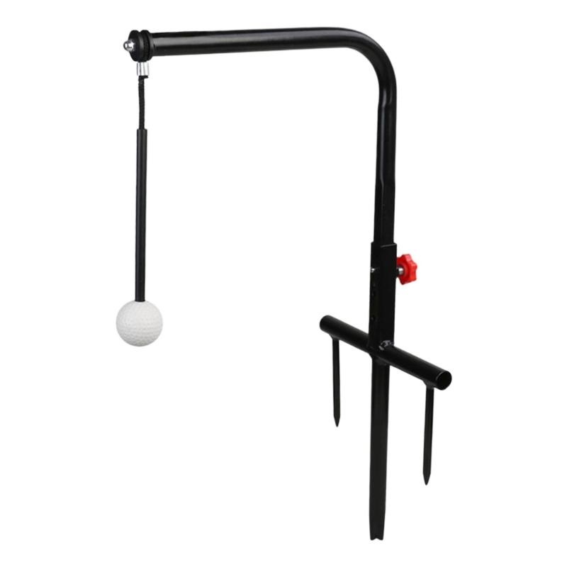 

Golf Swing Trainer Stand With Adjustable Height For Indoor Outdoor Practice produced Of Strong Metal substance красный
