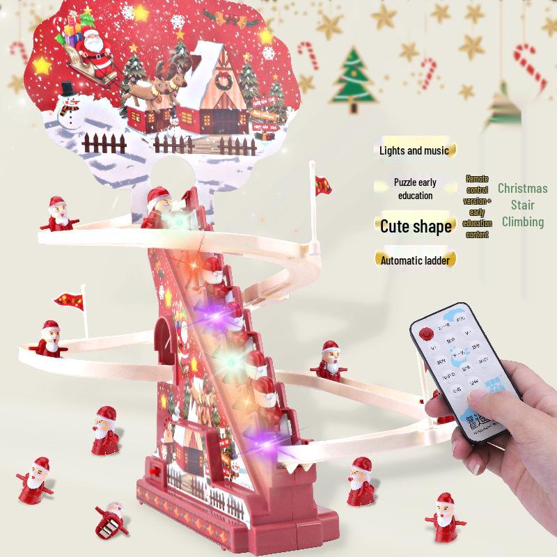 Weihnachts-Schiebebahnspielzeug zur Früherziehung - Elektrisches Lernspielzeug für Kinder