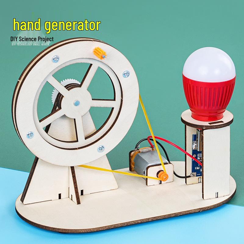 DIY Hand-Crank Generator Kit for Creative Science Experiments and Inventions for Kids