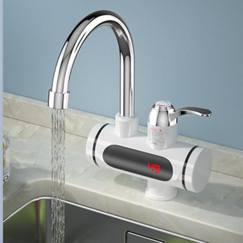 3000W High Power Electric Faucet Household Kitchen Instant Hot Water Heater Intelligent Digital Display Dual Use Faucet