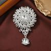 Broche de Mariage en Cristal Transparent Design Fleur Forme Goutte d'Eau Broche de Mariée Polyvalente DIY Broche Goutte d'Eau Accessoire Quotidien