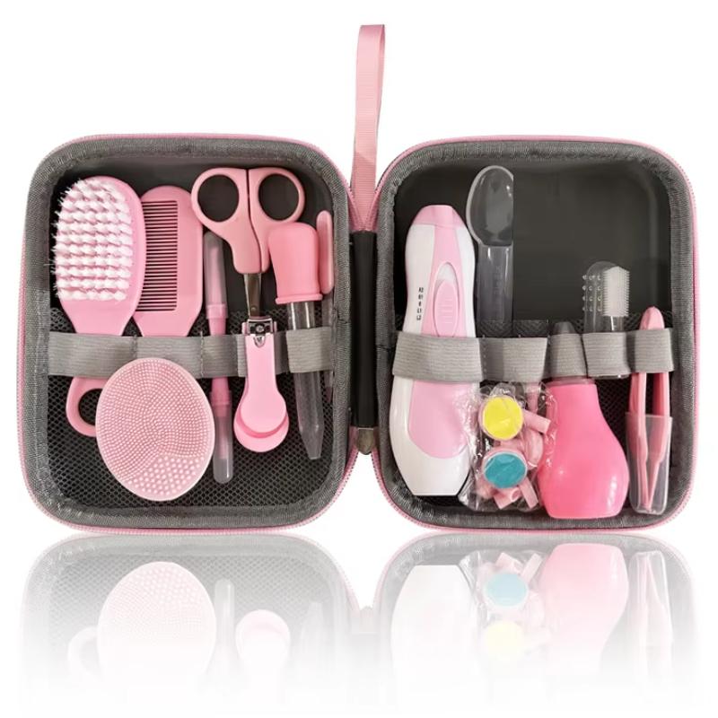 12PCS Baby Grooming and Health Kit Safety Care Set Newborn Nursery Health Care Set with Hair Comb, Nail Clippers, Aspirator