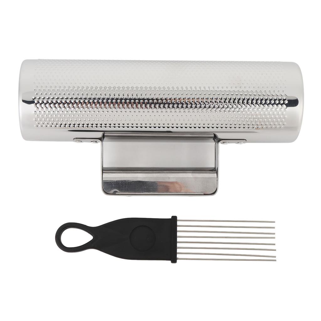 Metal Guiro Shaker with Scraper Handheld Guiro Musical Instrument for Jazz Band Concert Live