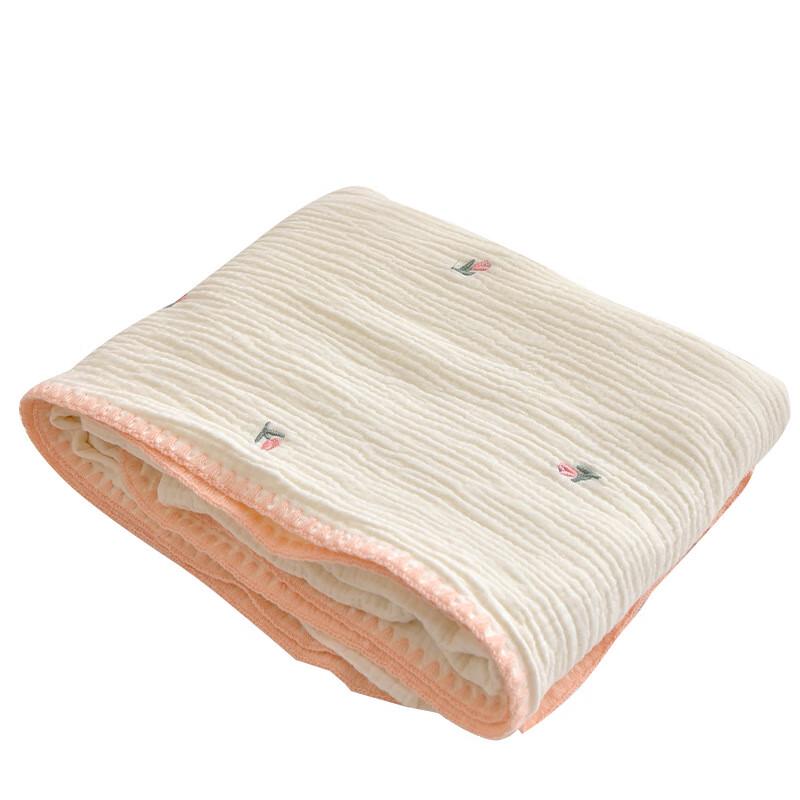 GPPNKC Baby Gauze Cartoon Embroidery Nap Blanket