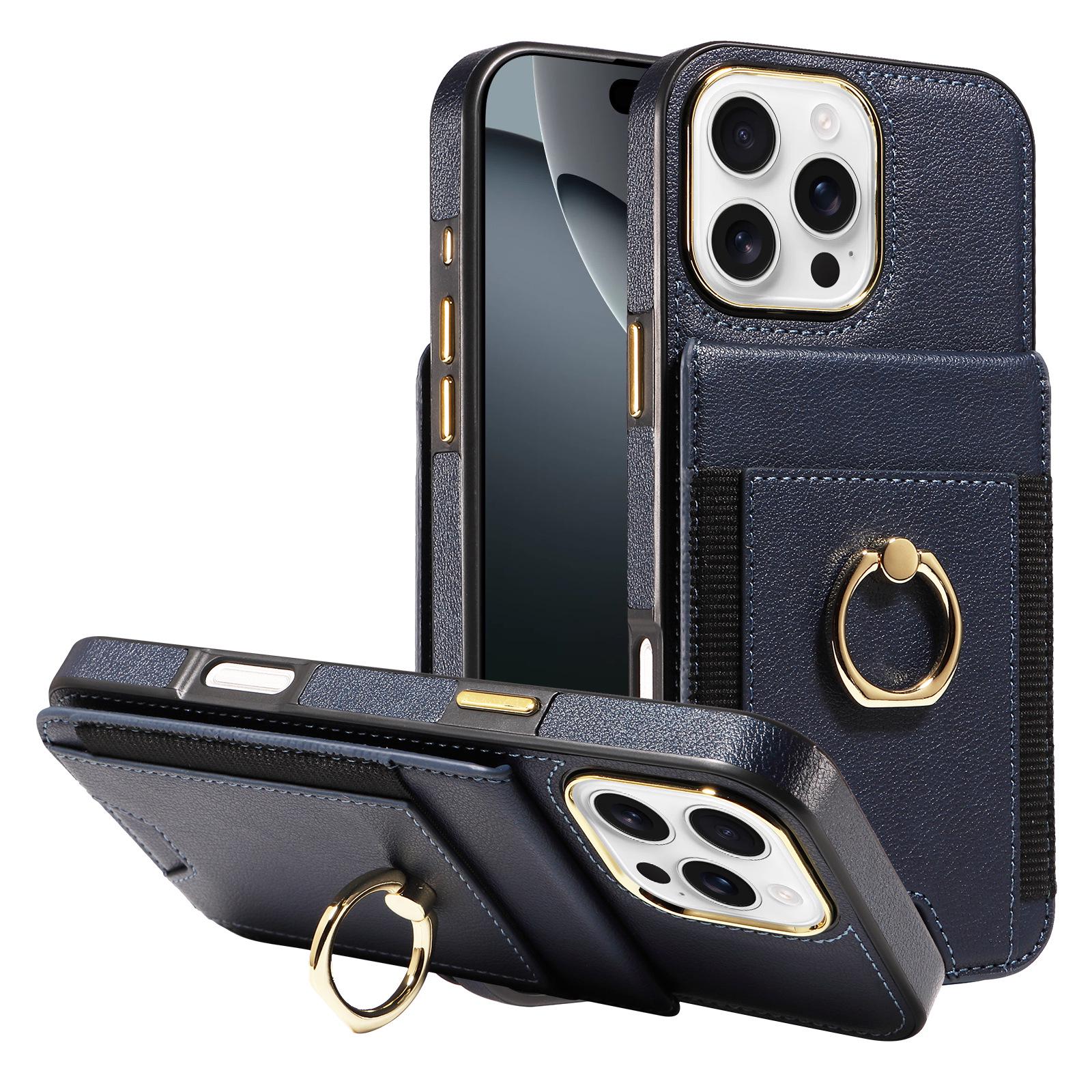 

Чехол для задней крышки мобильного телефона iPhone15Pro с чехлом-кошельком Apple 14 и защитным кожаным чехлом Ring для iPhone13. iPhone 16E