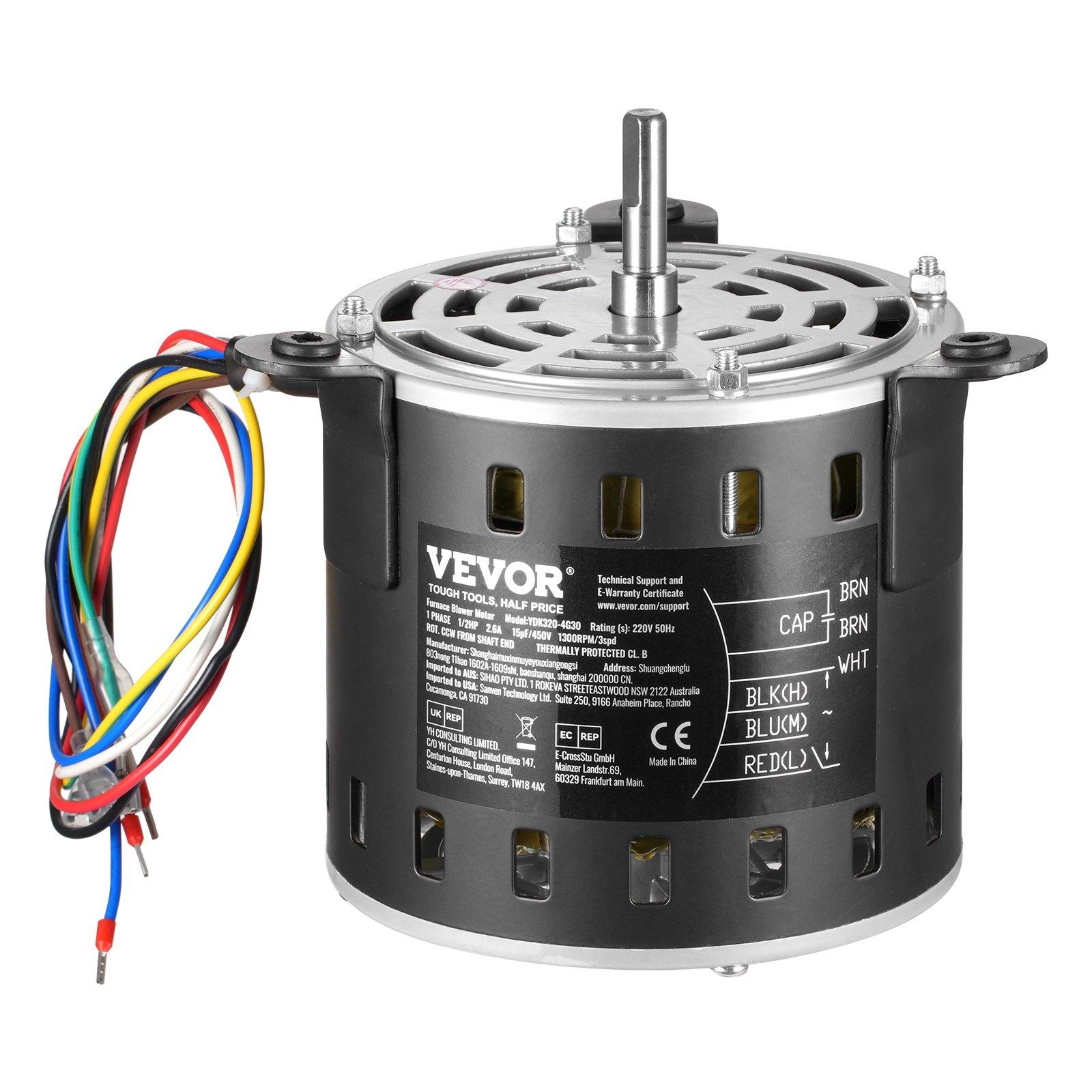 VEVOR 1/2HP Furnace Blower Motor, 220V