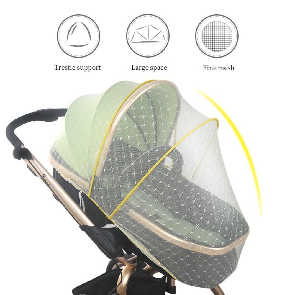 50D Yarn Baby Stroller Mosquito Nets Braced The Pram Tent Infant Mosquito Nets  Stroller