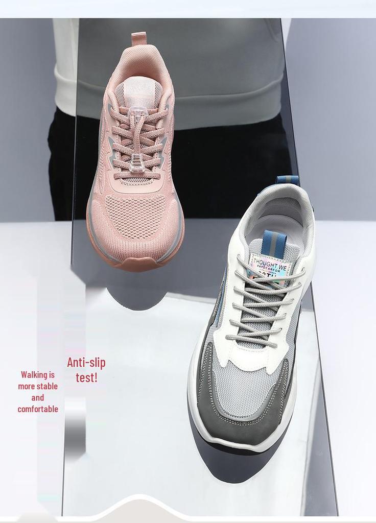 Women's Fashion Mesh Walking Shoes - Lightweight, Breathable, Non-slip, and Soft-soled Casual Sneakers for Spring.