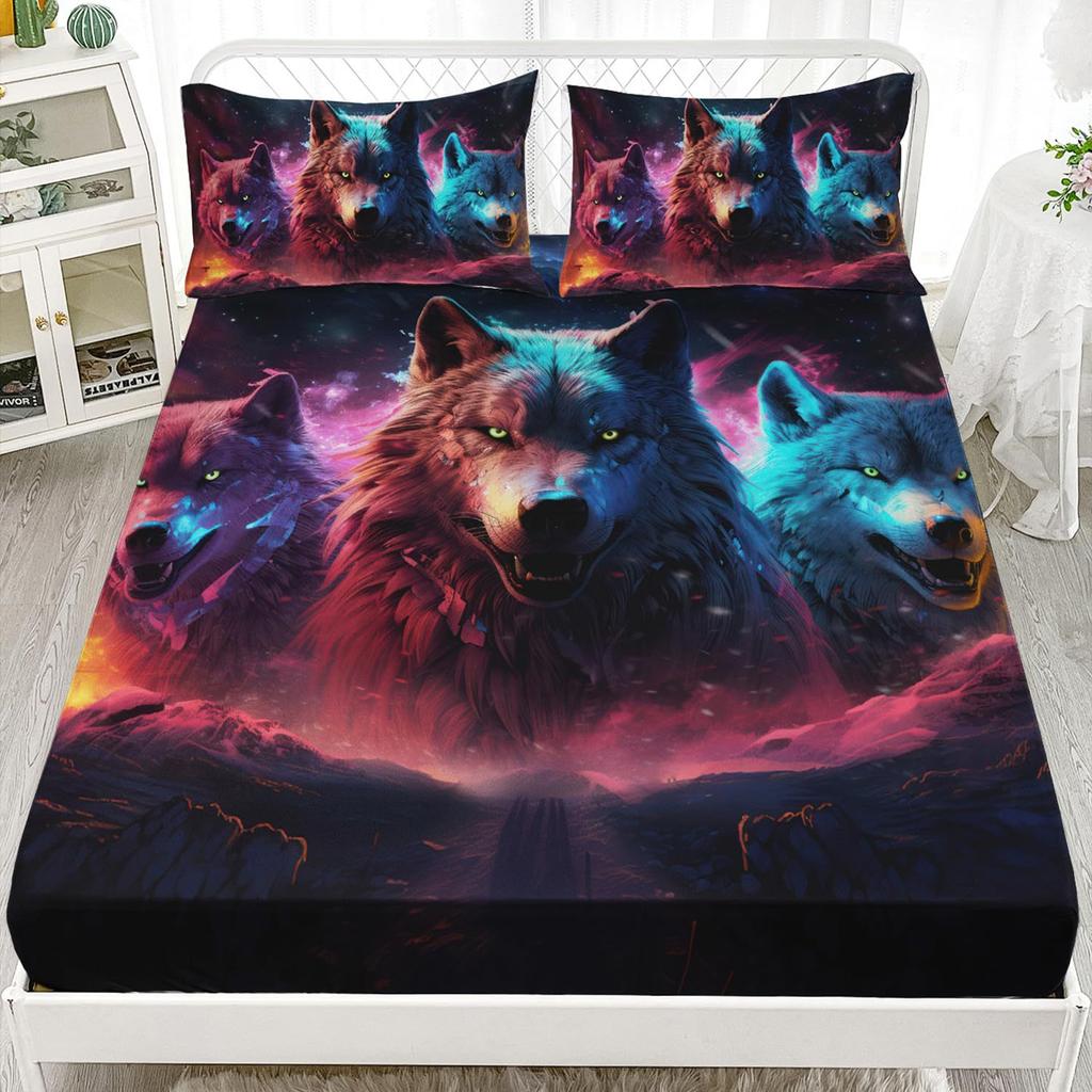 Animal Pattern Mattress Three-Piece Digital Printing Bedding Set, Mattress Three-Piece Set For Children And Adults