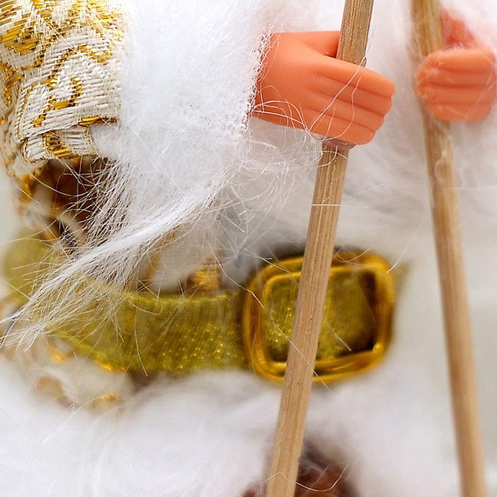 Cute Gnome Old Man Decorations Creative Silicone Christmas Crafts Decorative Sliding Sleigh Cartoon Santa Claus Figurine