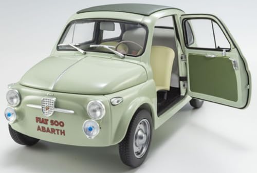 Kyosho Original 1/18 Scale Fiat Nuova 500 Elaborazione Abarth Record (Green Clear) Finished Product KS08966ALG