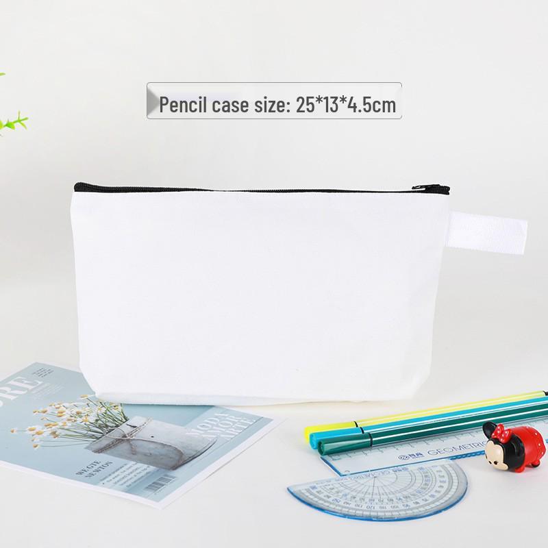 Logo Canvas Federmäppchen - Reißverschluss Make-up & Schreibwaren Organizer