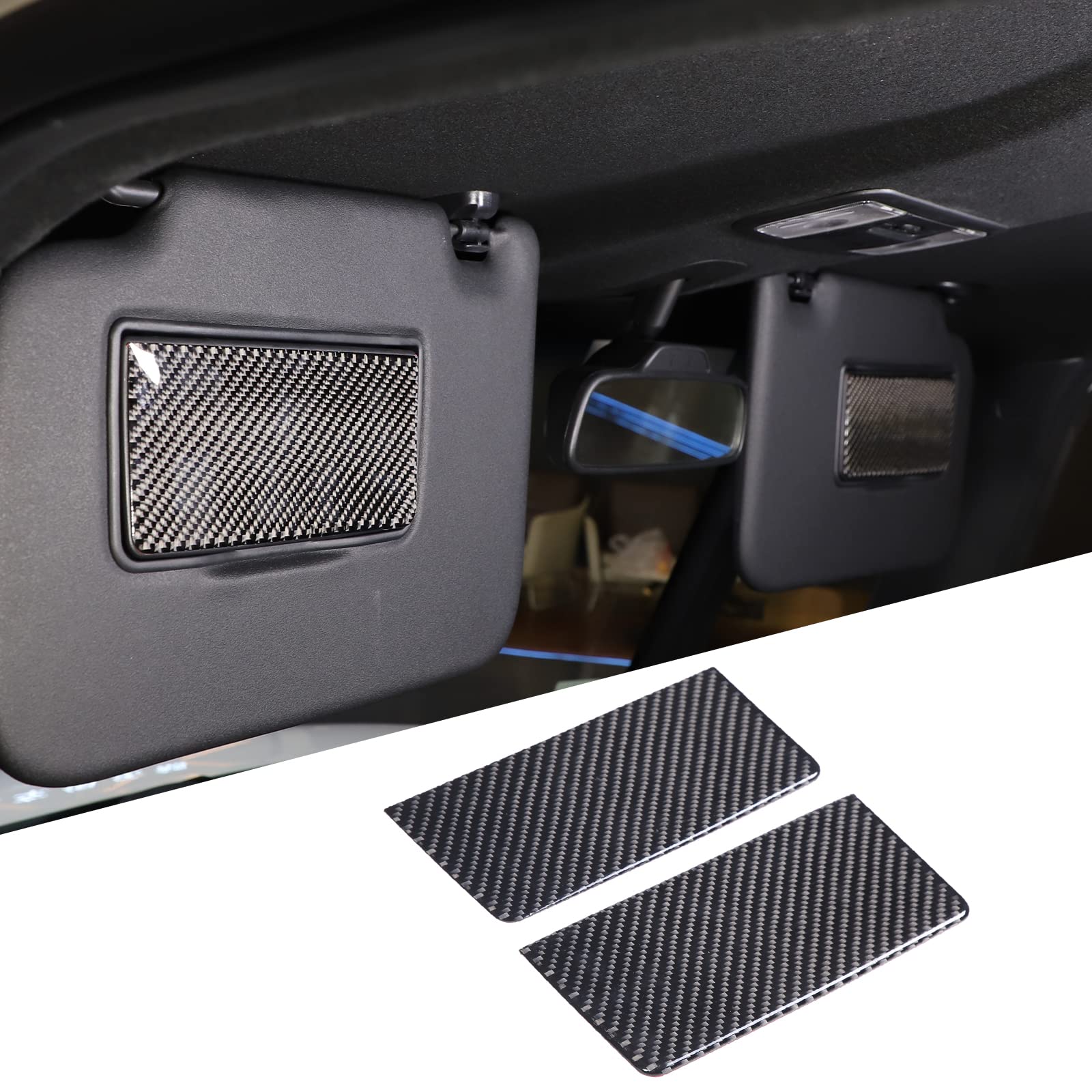 

METYOUCAR Наклейки на зеркало для макияжа из углеродного волокна для Honda Декоративное зеркало для автомобиля Легкий декоративный интерьерный пользовательский набор из 2 волоконных панелей, N-BOX JF3/JF4 чёрный