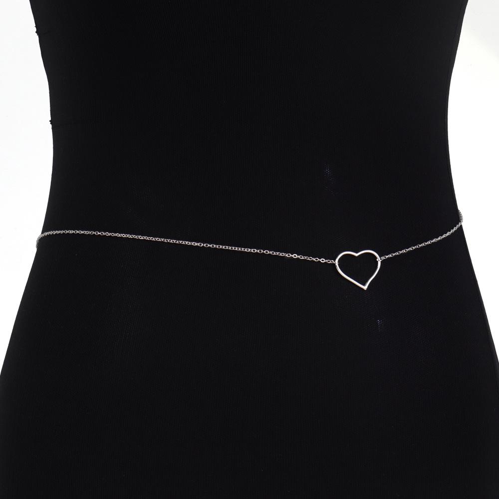

2023 European & American Fashion 18K Gold Heart-Shaped Waist Chain for Women. золотой