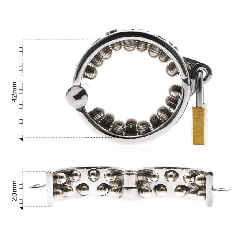 Round Spike Metal  Ring Scrotum Pendant Male  Chastity Device  Rings