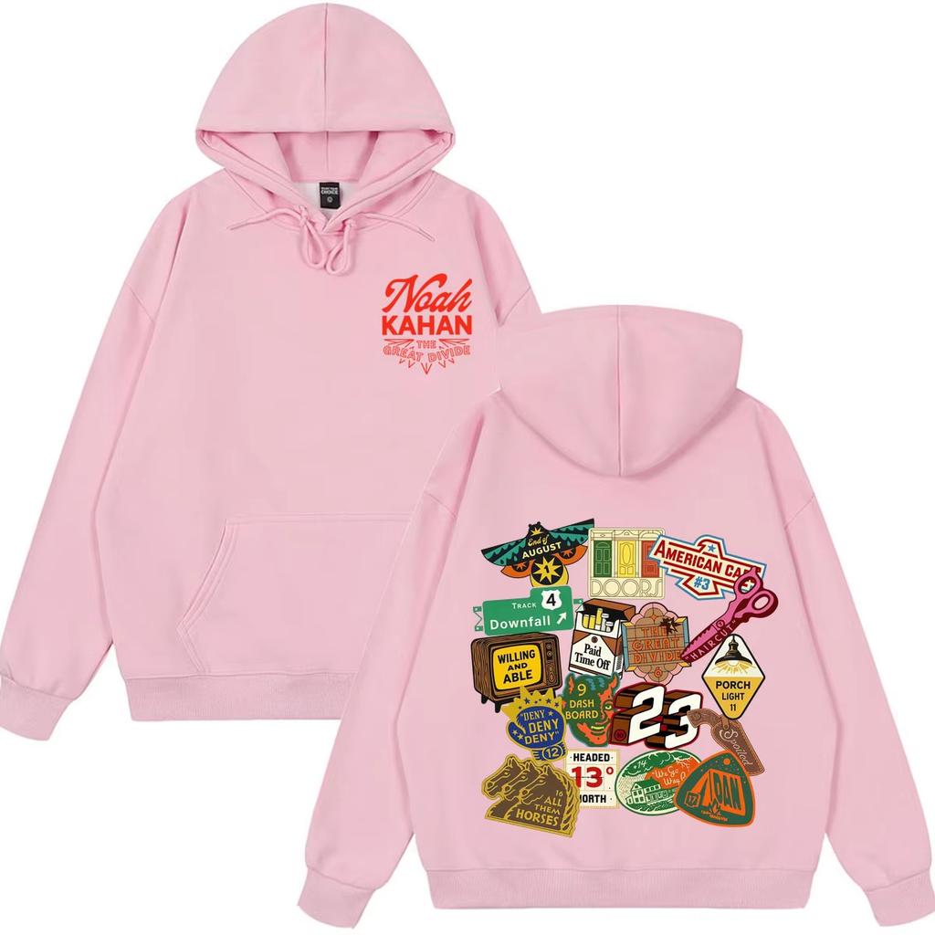 Noah Kahan The Great Divide Tour 2026 Graphic Hoodie Men Women Y2K Gothic Cotton Oversized Sweatshirt Trendy Streetwear for Daily Looks