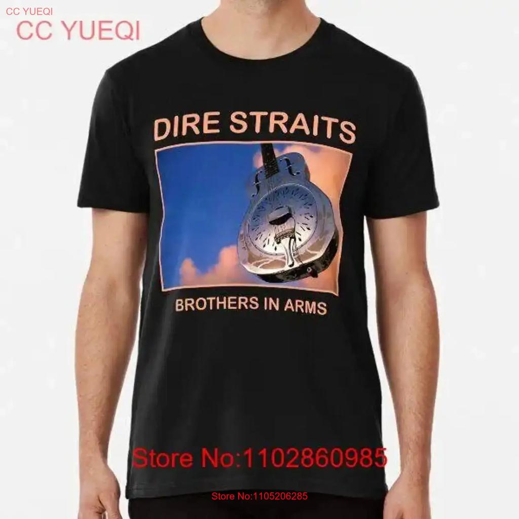 Seltenes Dire Straits Brothers In Arms Gitarre T-Shirt Made USA S 3XL Vintage Stilvoll Lässig Designer Kleidung Atmungsaktiv