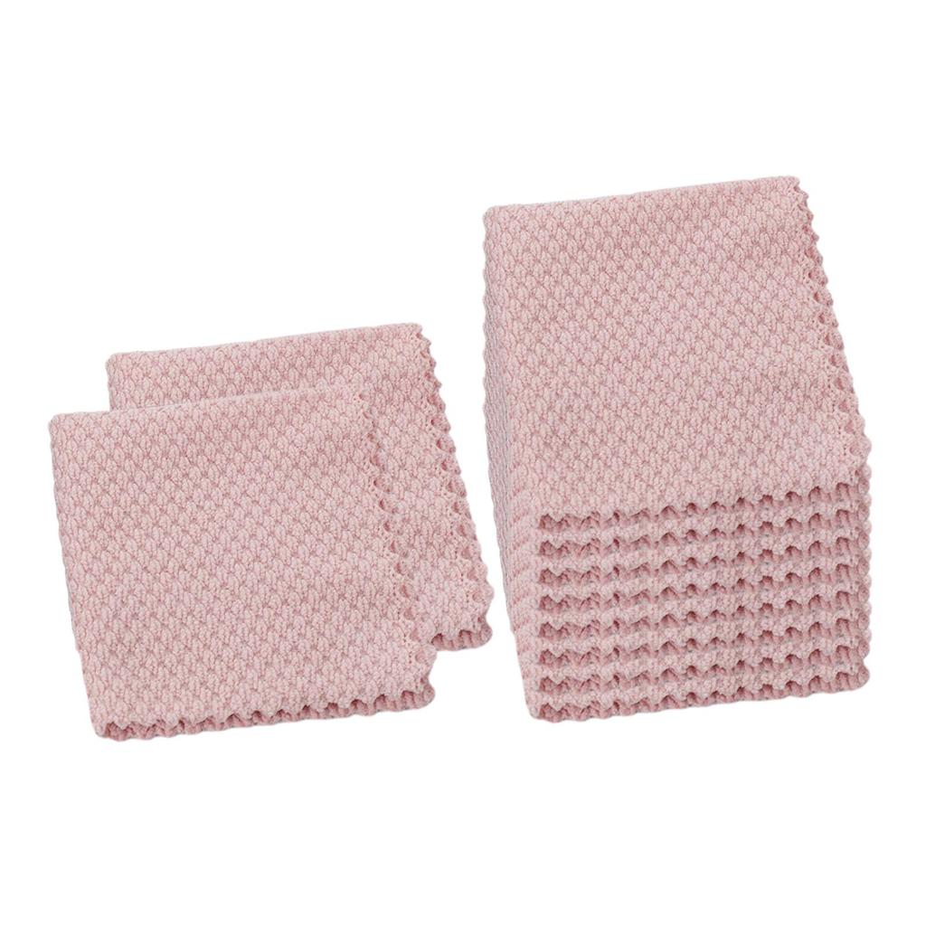 10Pcs Microfiber Cleaning Cloth Washable Washcloths Window Cleaning Rag for Household Kitchenware Kitchen Counters Dishes