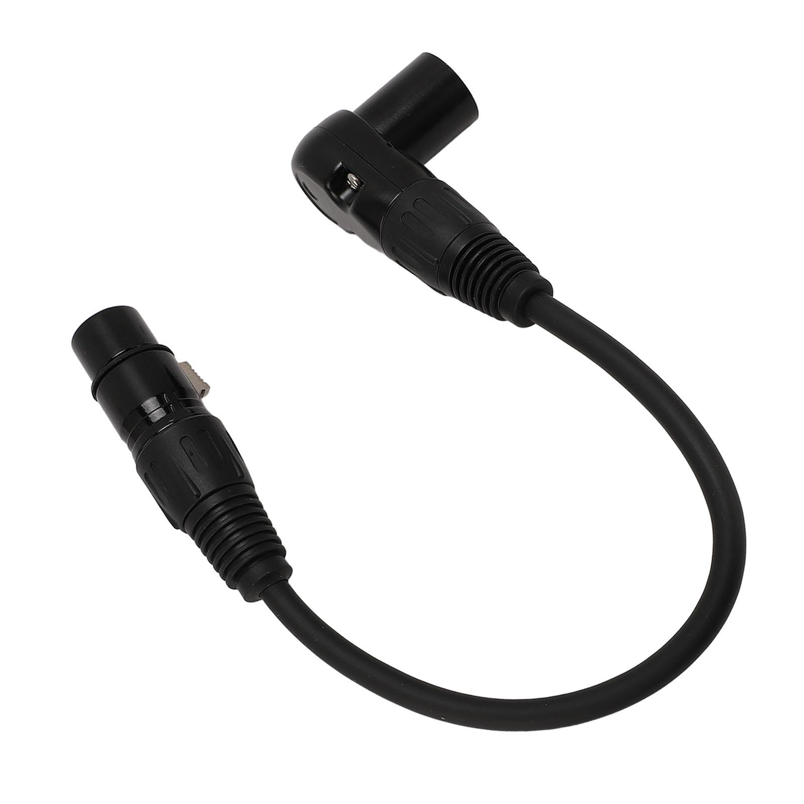 

XLR микрофонный удлинительный кабель-адаптер 90 градусов XLR папа-мама 3-контактный микрофонный шнур для динамиков 30cm / 11.81in