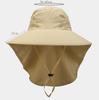 New Spring and Summer Sunshade Bucket Hat Women's Outdoor Jungle Mountaineering Fishing Hat Neck Protector Big Brim Men's Quick-drying Hat