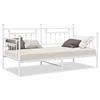 Cadre de lit jour vidaXL Blanc 90x190 cm Acier 42002672