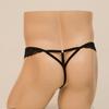 Men's Sex Panties, Transparent Lace Pouch Bag Egg Ultra-thin Thong, Sexy Low-rise Sex Thong