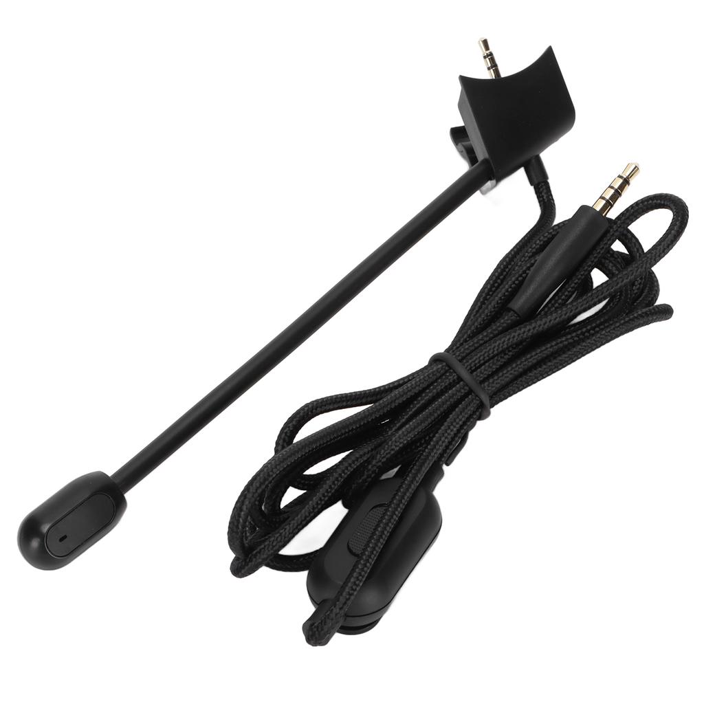 Gaming Headset Microphone Cable Adjustable Volume Replacement Wireless Headphone Cable with Mute Switch for QC35