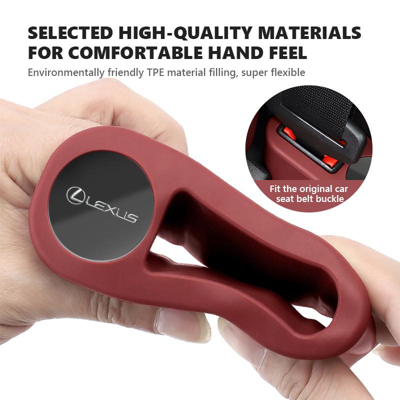For Lexus TPE Car Seat Belt Socket Protective Cover Interior Accessories IS350 ES350 IS250 IS460 IS220h IS300 LX570 UX250h