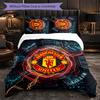 Set Lenzuola Manchester United Modello 3 Pezzi Morbida Copripiumino in Microfibra con Federe per Camera da Letto