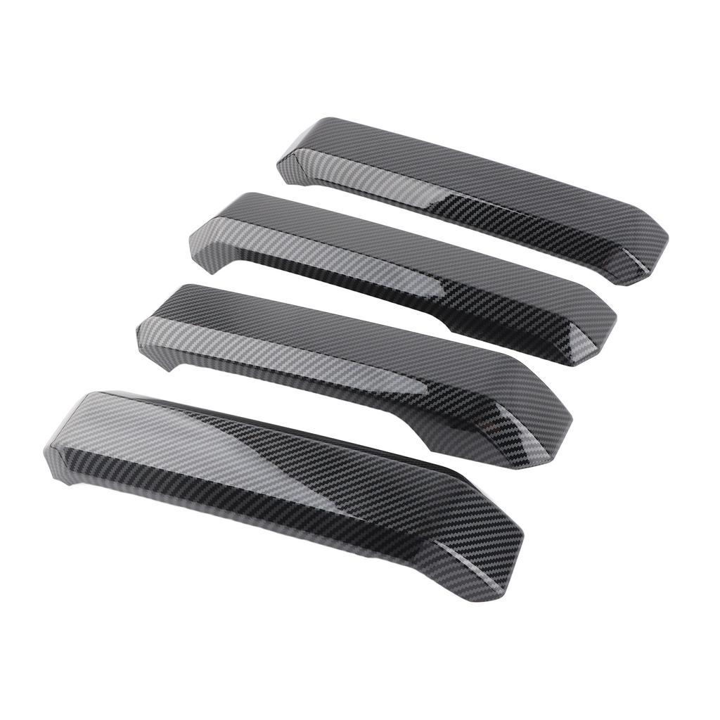 4Pcs Inner Door Handle Bowl Cover Trim Carbon Fiber Grain Fit for Ford F150 2015?2020