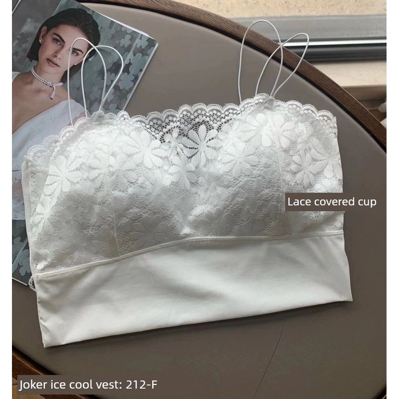 

Крест Сексуальный Маленький Грудь Сборка Противоскользящая Бретелька Кружево White All yards