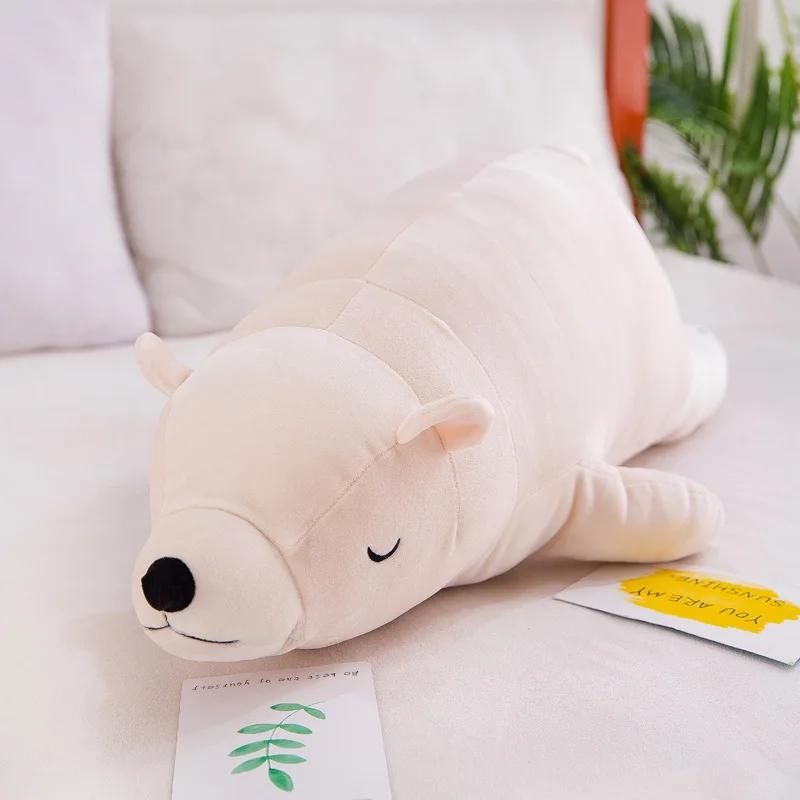 35/55CM Kawaii Dressed Polar Bear Stuffed Animals Big Size Super Soft Animal Cushion Sleeping Pillow Plush Toy Kid