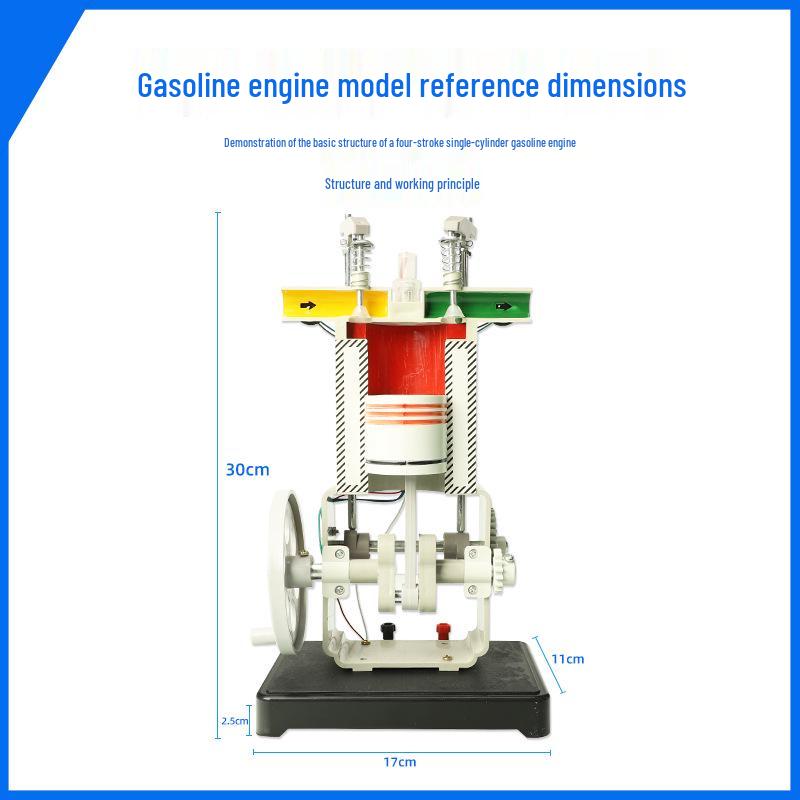 Four-Stroke Single-Cylinder Internal Combustion Engine Model for Junior High School Physics Teaching