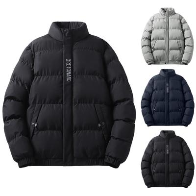 Baumwollmantel Wintermode Baumwolljacke Stehkragen Lässige warme Daunen-Baumwolljacke