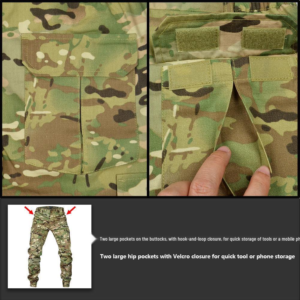 Herren Outdoor Camouflage Ripstop Taktische Skinny Jogginghosen