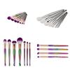 Mermaid Makeup Brush Set With Artificial Fiber Cosmetic Tools For Beauty Enthusiasts