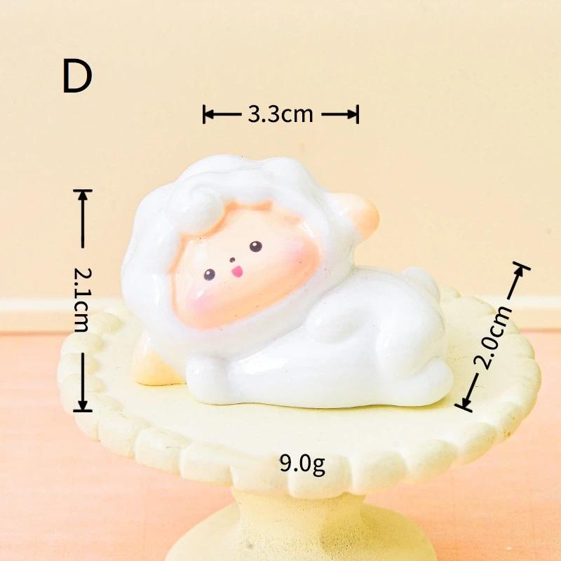 1/6 Pcs Adorable Sheep Car Dashboard Decor Cute Lamb Figurine Auto Center Console Accessory For Women Car Enthusiasts