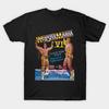 Men Black Print T-shirt Hulk Hogan Vintage No-Cut Transfer Paper Print Cotton Tshirt