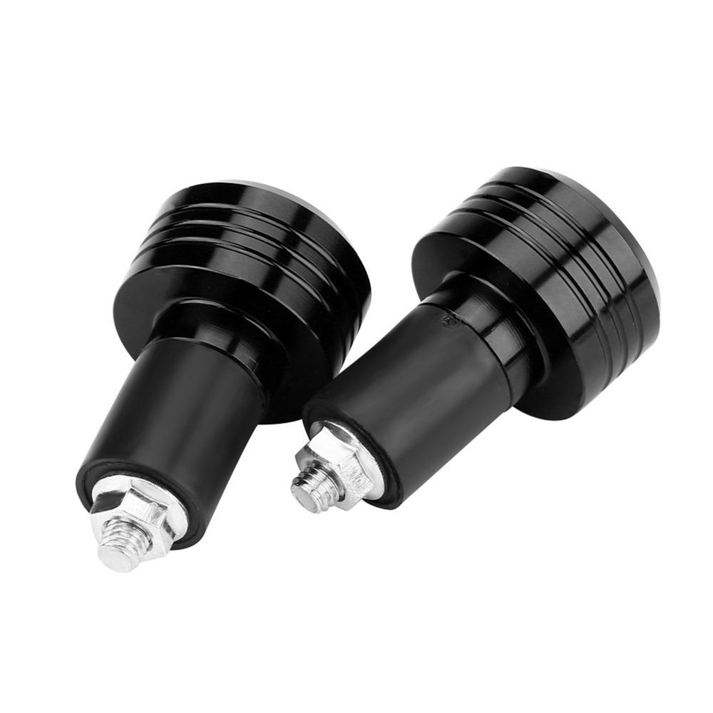 2pcs Black Motorcycle Handlebar Ends Aluminum Material Handlebar Grip End Caps For Motorcycle