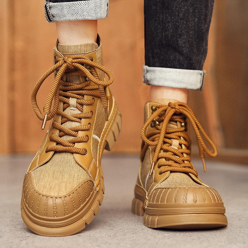 Мужские кожаные высокие ботинки для активного отдыха — фото 3