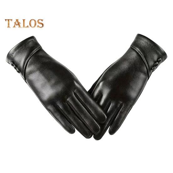 

1 пара зимних перчаток для велоспорта, морозостойкие, с плюшевой подкладкой, для сенсорного экрана, ветрозащитные, из искусственной кожи, однотонные, нескользящие, для холодной погоды на открытом воздухе чёрный