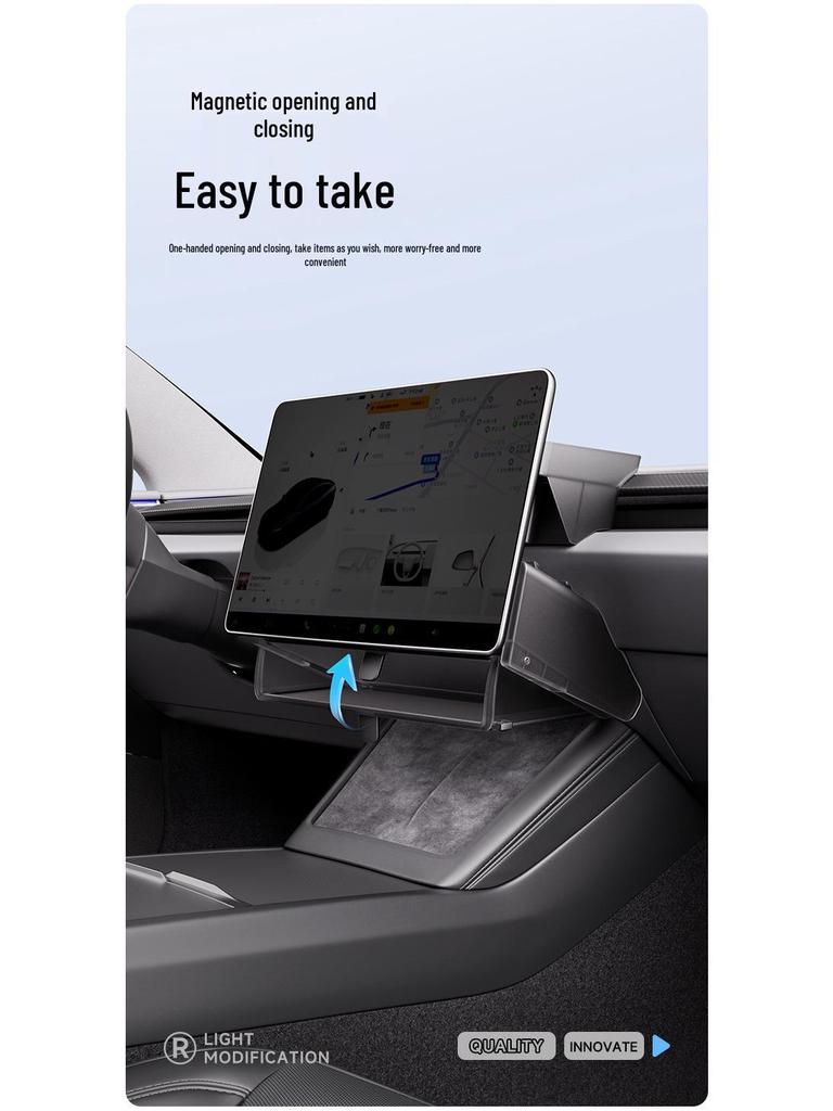 Tesla Model 3/Y Updated Under-Screen Rear Storage & ETC Holder Accessories