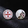Monete Commemorative dei Cavalieri Templari Moneta da Sfida Placcata Argento Antico I Crociati Cristiani Decorazioni per la Casa