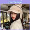 Knit Hat Women Winter Warm Woolen Earmuff Cap With Short Brim For Casual Fashion