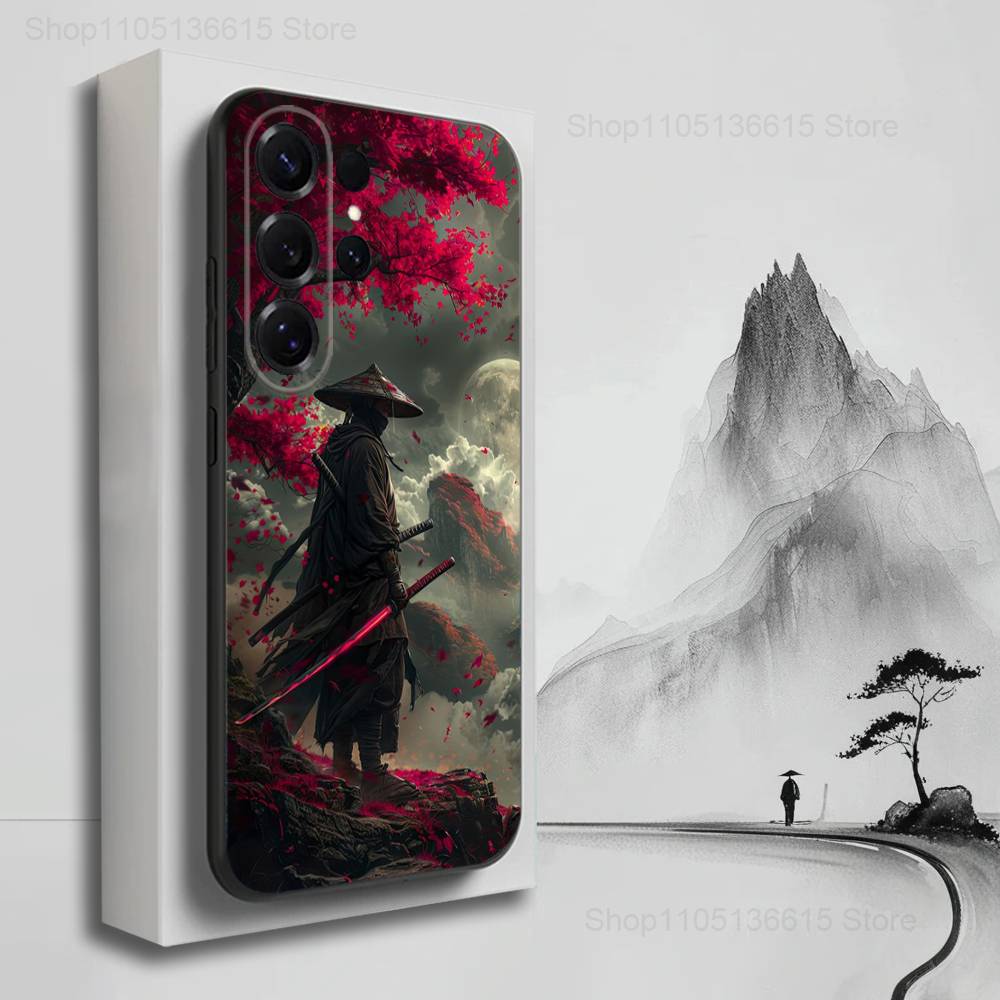 Samurai Art Bushido Case For Samsung S21,S9,S22,S25,S20,S10,Plus,Ultra,S24,S23,FE,Lite,Soft Silicone Black