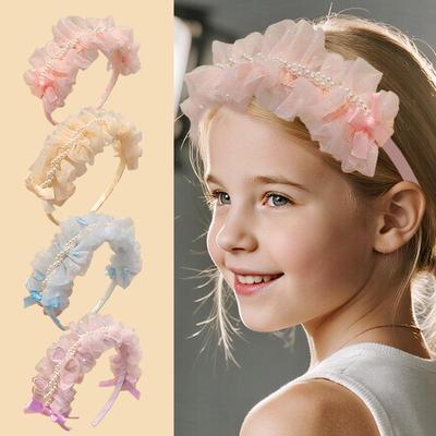 Kinder-Haarreif mit Netz und Perlen - Süßes, von Feen inspiriertes Haaraccessoire für Mädchen