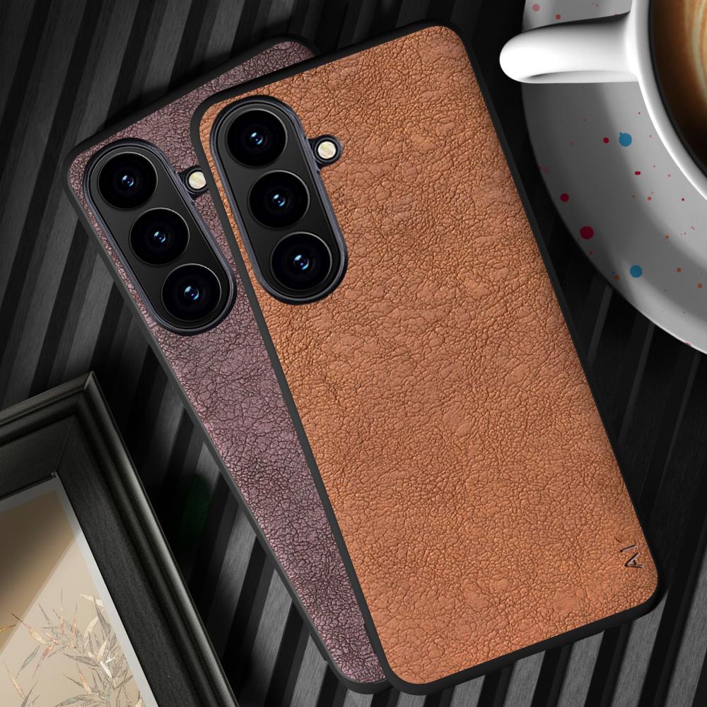 Case For Galaxy S26 S25 S24 Plus Ultra FE EDGE Light Luxury Business Style PU Leather Fashion For Samsung Galaxy S26 Phone Cover